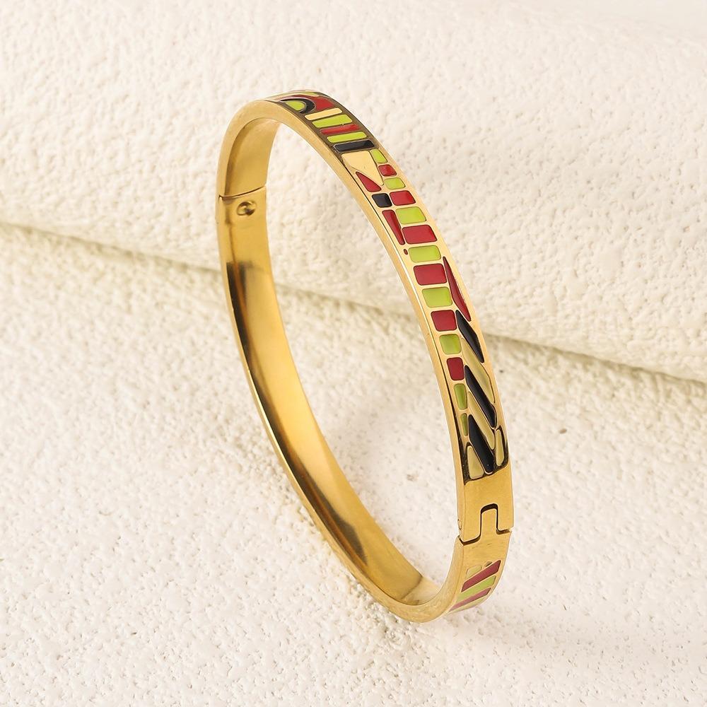 Шикарный китайский эмалированный браслет золотого цвета женский браслет на руку этнический цветочный браслет ювелирные изделия подарки