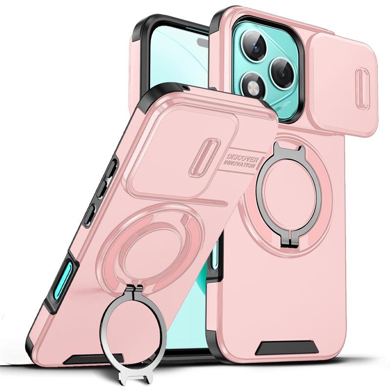 Бронированный чехол для Honor 600 400 Magic 8 7 6 5 Lite 5G 400 200 Smart X8D X7D X9D X9C X9A X7C С держателем-кольцом Защитная крышка с выдвижным объективом