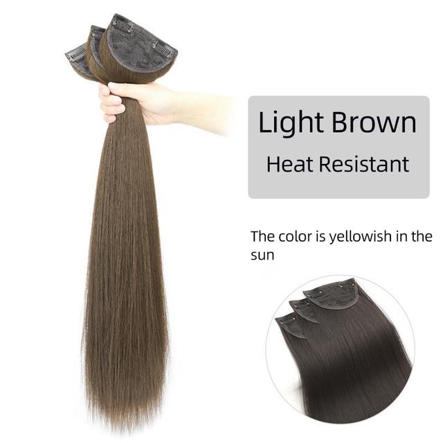 Синтетические волосы для наращивания, длинные прямые, вьющиеся, волнистые, натуральный искусственный парик, женский зажим на заколке, цельные волосы для женщин