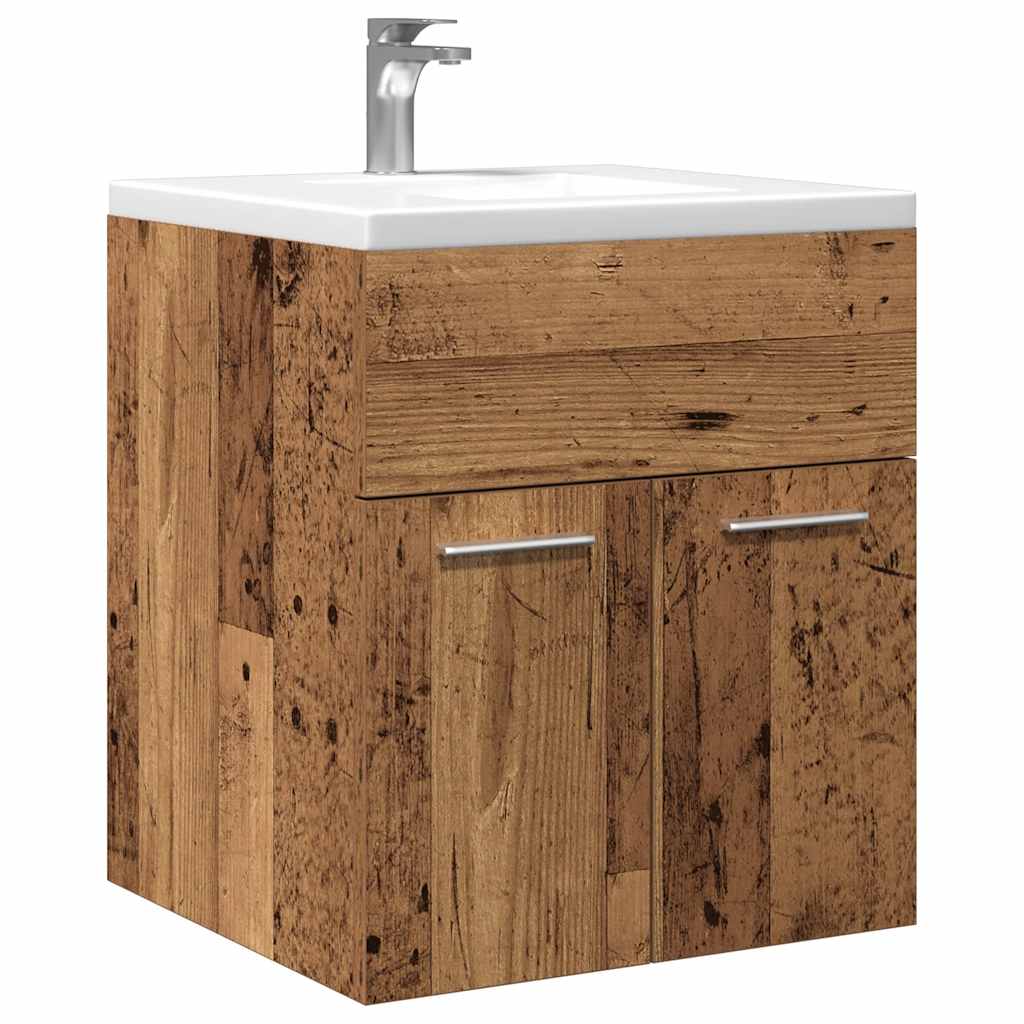 Washbasin Cabinet in Vintage Wood Look 41 x 38.5 x 46 cm Particleboard