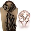 Женский подарок элегантный синтетический драгоценный камень ювелирные изделия мода шарф клип шарф кольцо брошь шаль пряжка