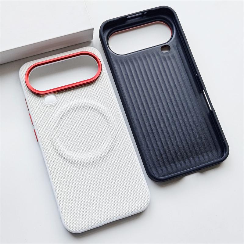Магнитный Чехол из Мелкозернистой Кожи для Honor Magic 8 Pro Air Case Металлическая Рамка для Объектива Ударопрочный Бампер