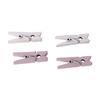 Assorted Wooden Clothes Pegs, Pink, White, 35mm, 26 Pcs