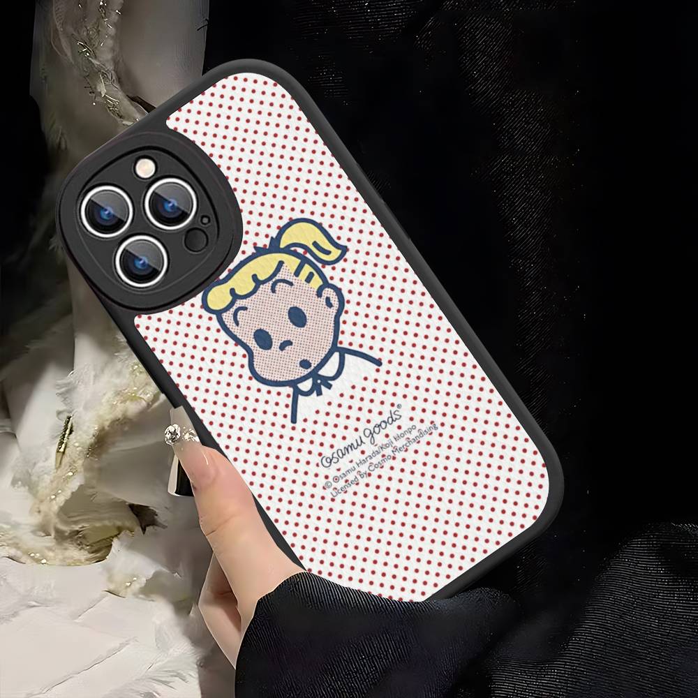 Кавайи O-OSAMU-G-GOODS Милый чехол для телефона для iPhone 16 15 14 13 12 11 Pro Max Plus Мягкий кожаный чехол