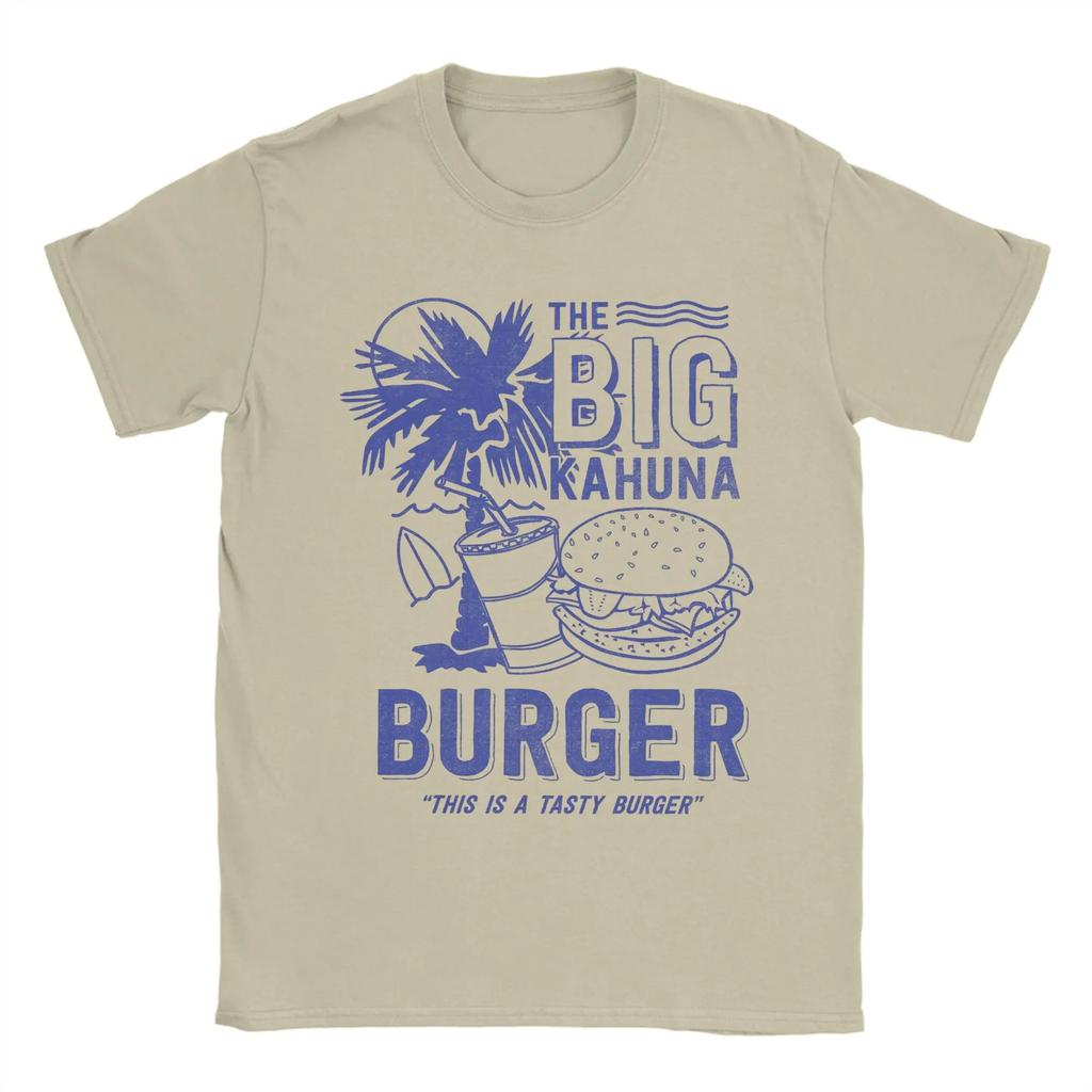 Мужская футболка The Big Kahuna Burger Криминальное чтиво Крутая хлопковая футболка Футболка Квентина Тарантино С круглым вырезом Одежда Идея для подарка