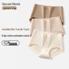 SecretWorld Women's High-Waist Seamless Antibacterial Ice Silk Briefs 3-Pack