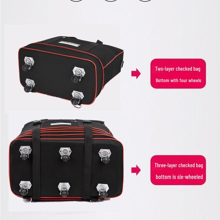 Водонепроницаемый дорожный чемодан из ткани Оксфорд - Большая вместимость, сумка для сдаваемого багажа для переезда за границу