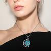 Серебряный кулон ручной работы для женщин унисекс из синего медного бирюзового золота 2