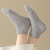 1 пара женских носков, утолщенные, эластичные, противоскользящие, с противоскользящей нижней частью, однотонные носки-тапочки, теплые, мягкие, не впитывающие пот, женские зимние носки