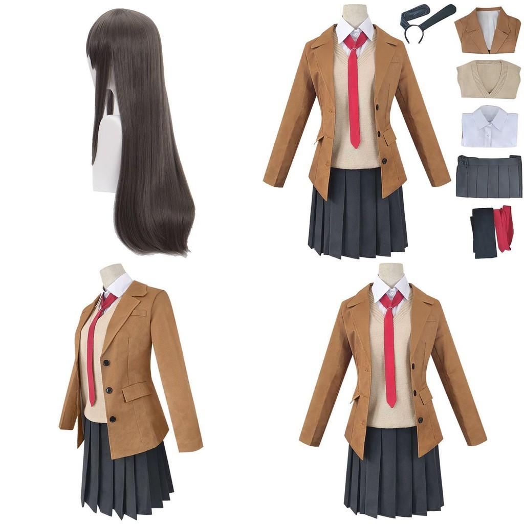 Премиальный костюм для косплея Seishun Buta Yarou Wa Bunny Girl Sakurajima Mai Полный комплект наряда для захватывающих вечеринок и мероприятий