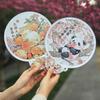 Cartoon Pattern Reflector Folding Fan Portable Lightweight Foldable Fan Fish Orange Panda Pattern Hand Fan