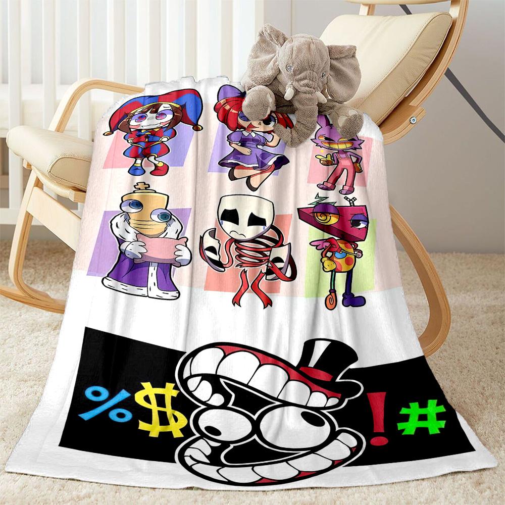 Digital Circus Blanket Ultra-Soft Suitable for Livingroom Office Couch for All Occasions Digital Print Ideal Gift for Friends Family Couples Picnic