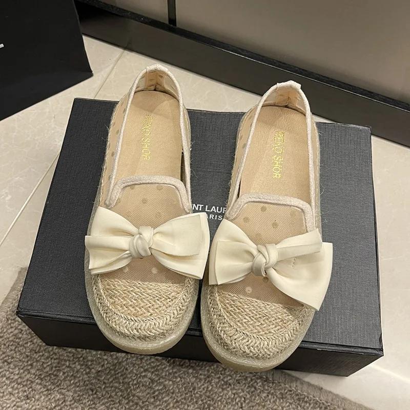 Женские кроссовки на толстой подошве, большой размер 36-43, сетчатые повседневные женские кроссовки, дышащие, в горошек, рыбацкие туфли