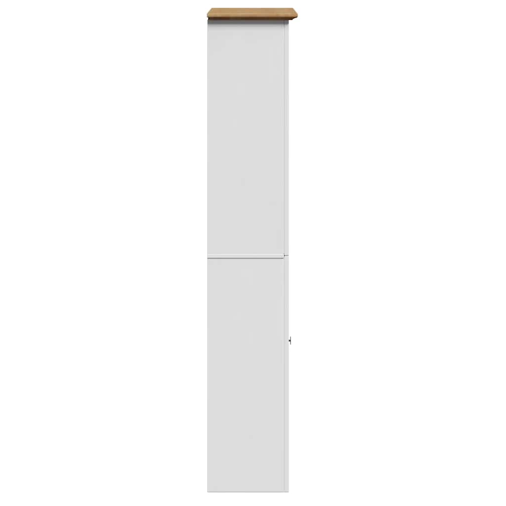 Bathroom Cabinet BODO White and Brown 44 x 30 x 160 cm