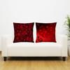 Чехол на подушку с односторонним принтом, украшение из персиковой кожи с принтом красной розы, декоративная наволочка для дивана
