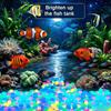 2026 Colorful Glow-in-the-Dark Garden Stones Night Guide Luminous Pebbles Rainbow Glow In The Dark Stepping Rocks Outdoor