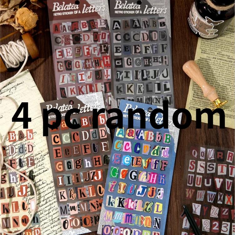 2Pcs/Pack Retro English Theme Scrapbooking Decoration Stickers Perfect For Collage Journaling Craft Diy Supplies