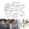 30pcs/lot Border Mold Geometric Hollow Metal Frame Bezel Epoxy Resin Molds Pendant Tray For DIY Jewelry Making Earrings