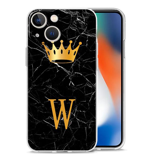 Чехол Gold Crown Letter Queen для iPhone 11 Pro X XS 12 Pro Max 13 Mini XR 14 Plus 8 7 6S SE 13 силиконовый чехол-оболочка Funda