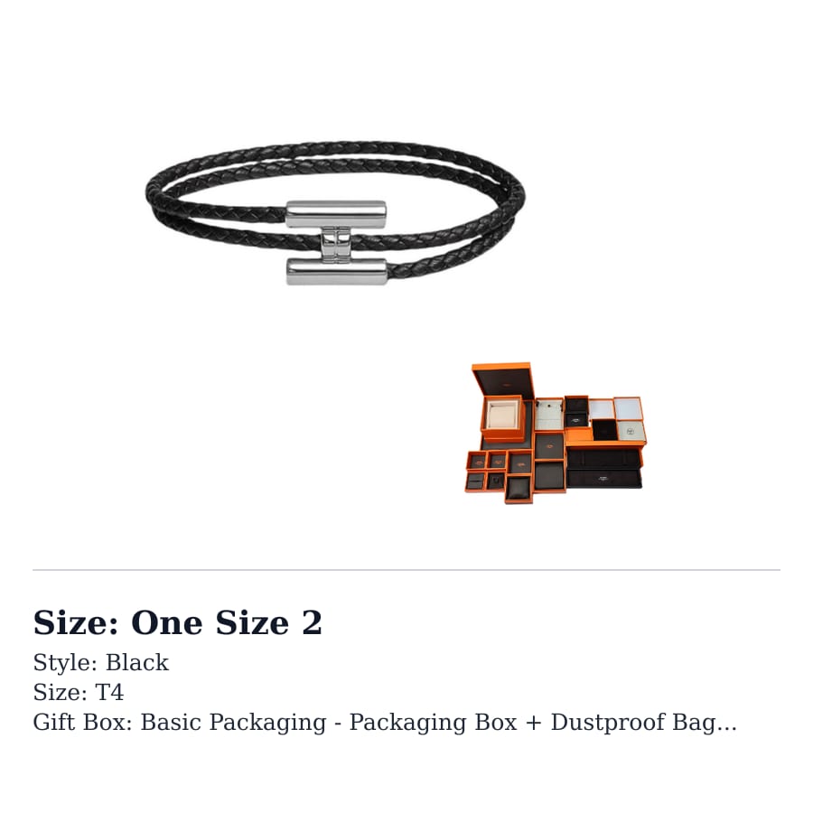 HERMES Tournis Tresse Bracelets Men's Multicolor 106822633