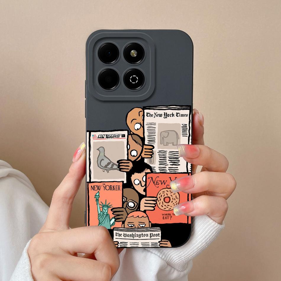 Case For Honor X6B Phone Back Cover Cute Avocado Soft Comfortable Liquid Silicone Camera Protection Anti Drop Bumper Capa Funda