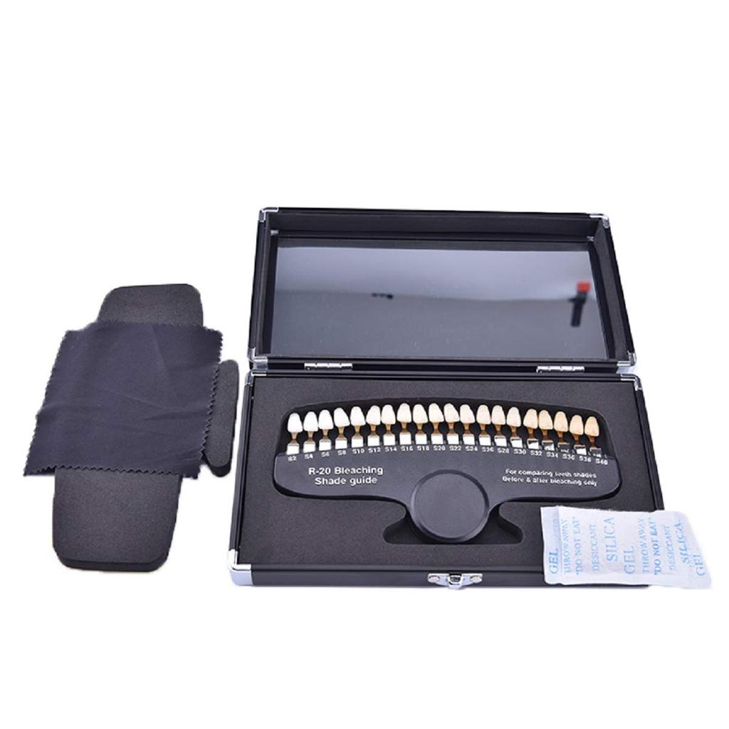 NICEDEN 20 Colors 3D Shade Guide Tooth Shade Chart Board Color Comparator Teeth Whitening Set Bleaching Dental Plate