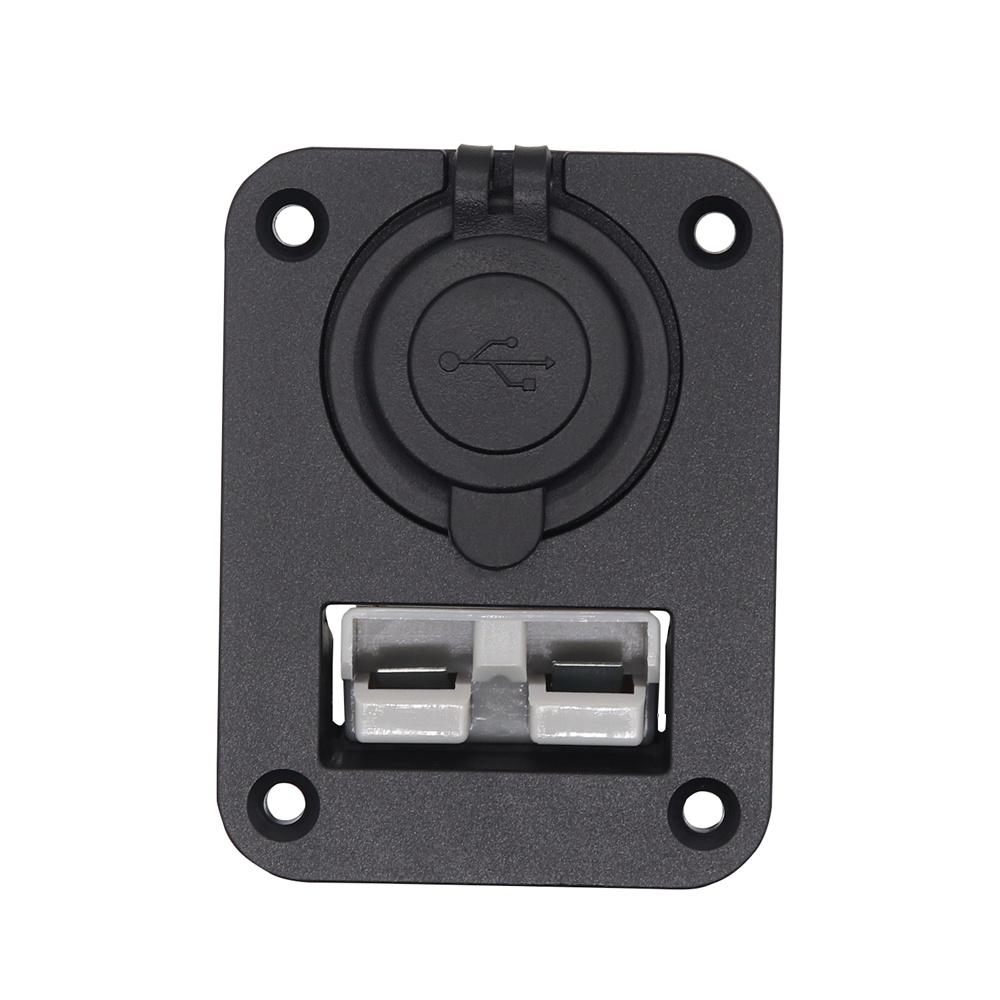 50 Amp Plug Dual USB Socket Flush Mount Recessed Plate For Anderson Style Plugs