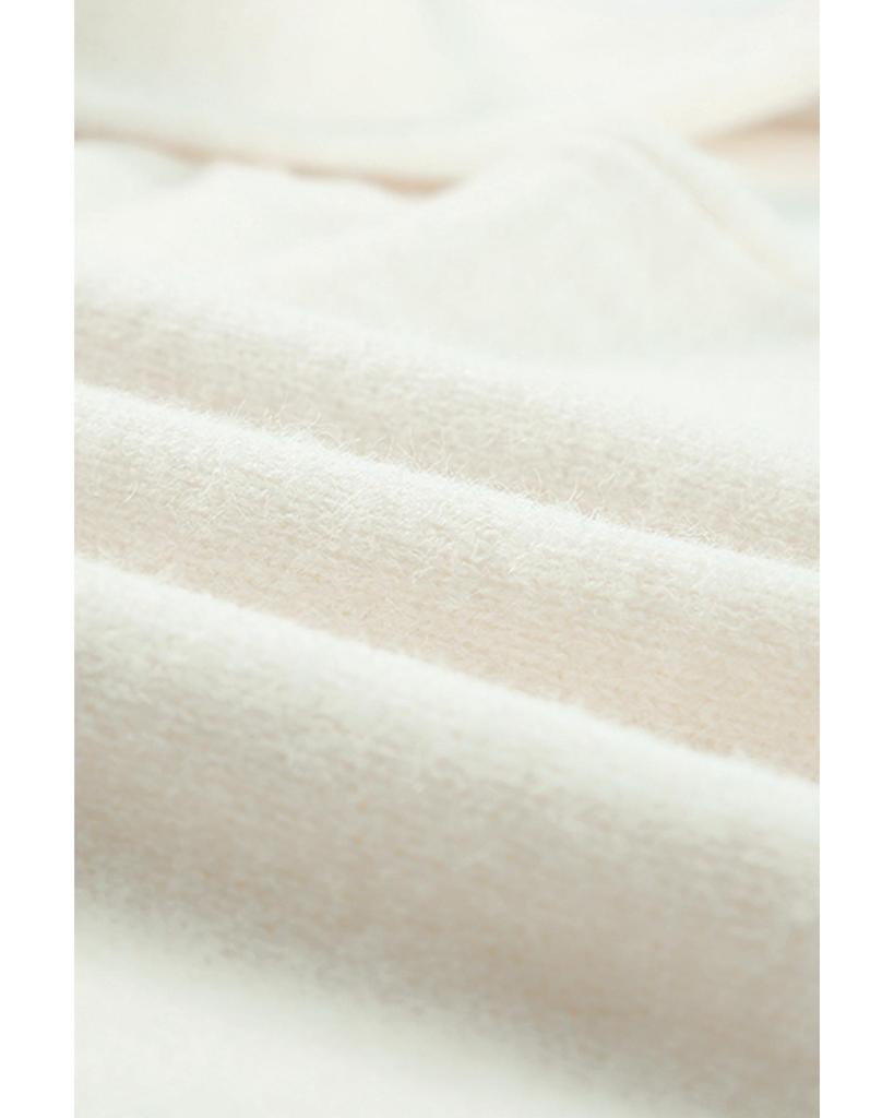 Azura Exchange Вязаный свитер-пуловер с оборкой