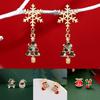 Women Ear Studs Asymmetrical Xmas Tree Christmas Socks Reindeer Earrings Fashion Jewelry