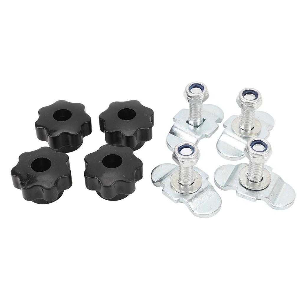 L Track Stud Fittings Carbon Steel 360 Degree Rotation L Track Tie Down System Kit for Truck Beds Trailers