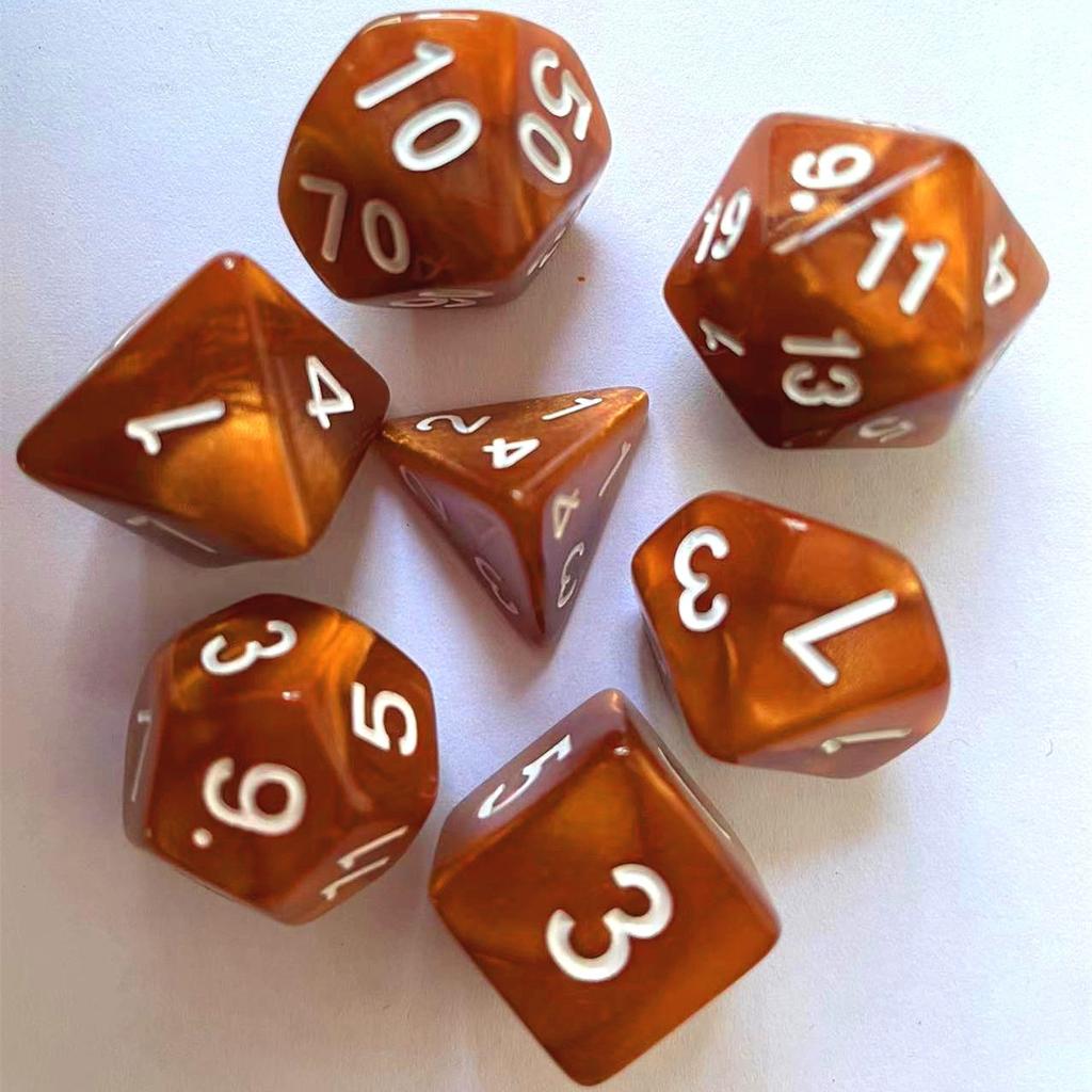 7 шт./лот, многогранные игральные кости из смолы D&D D4 D6 D8 D10 D% D12 D20, многогранные игральные кости TRPG, настольные игры