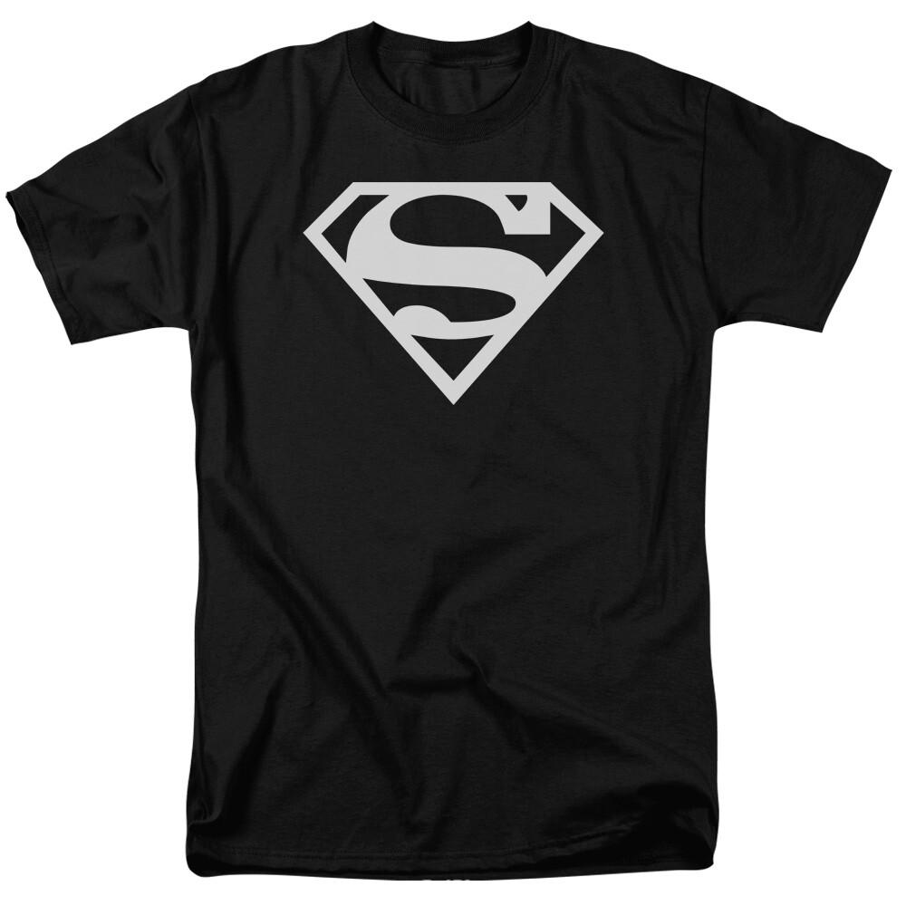 26 Superman White Logo T Shirt Licensed Comic Book Movie Tee Black Unisex T-Shirt