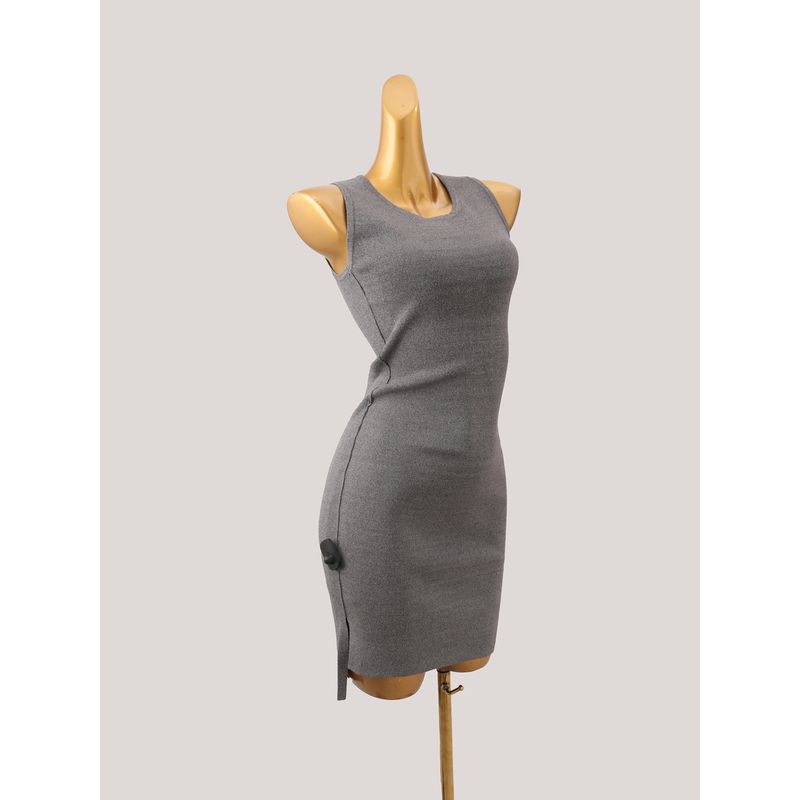 Foreign Trade High-End Ice Silk Summer Sleeveless Knitted Cami Dress Women Slim Fit Slimming Sheath Skirt