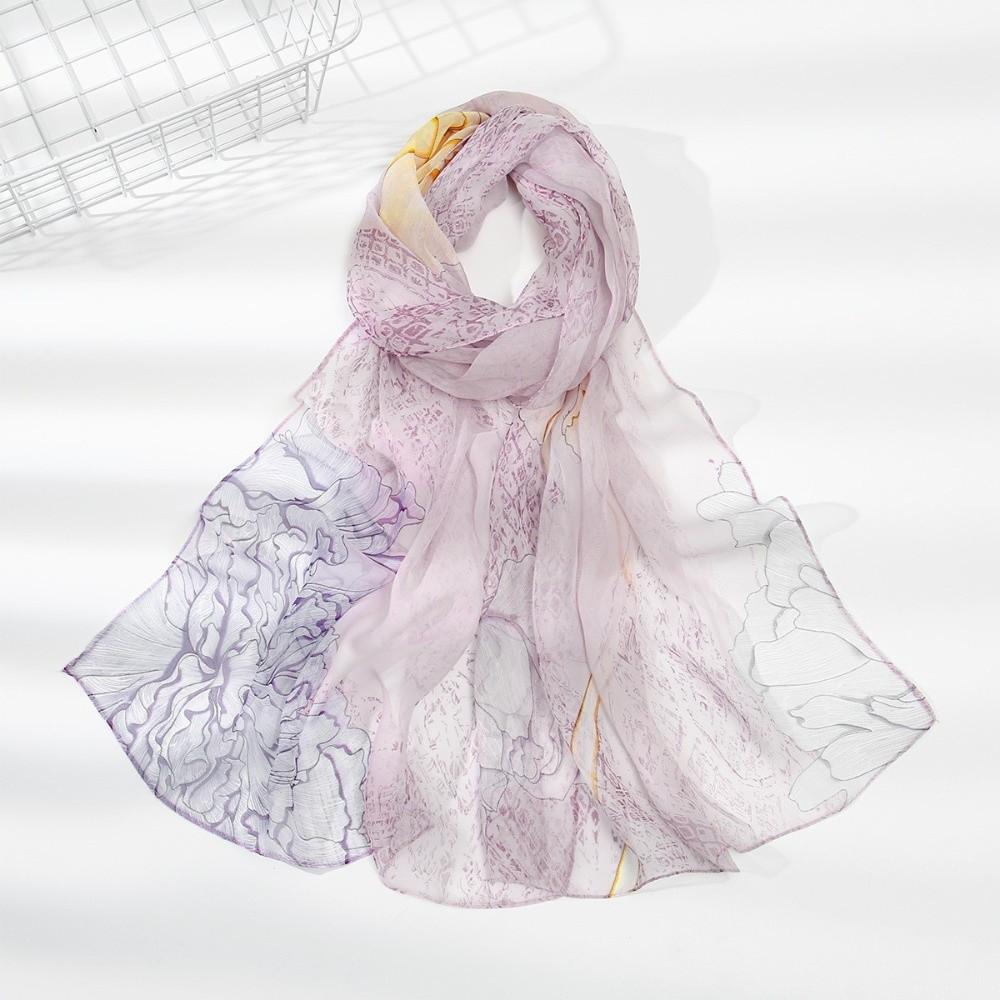 Classic Style Shawl Wrap Print Pattern Sun Protection Scarf New Chiffon Scarf Fashion Accessory