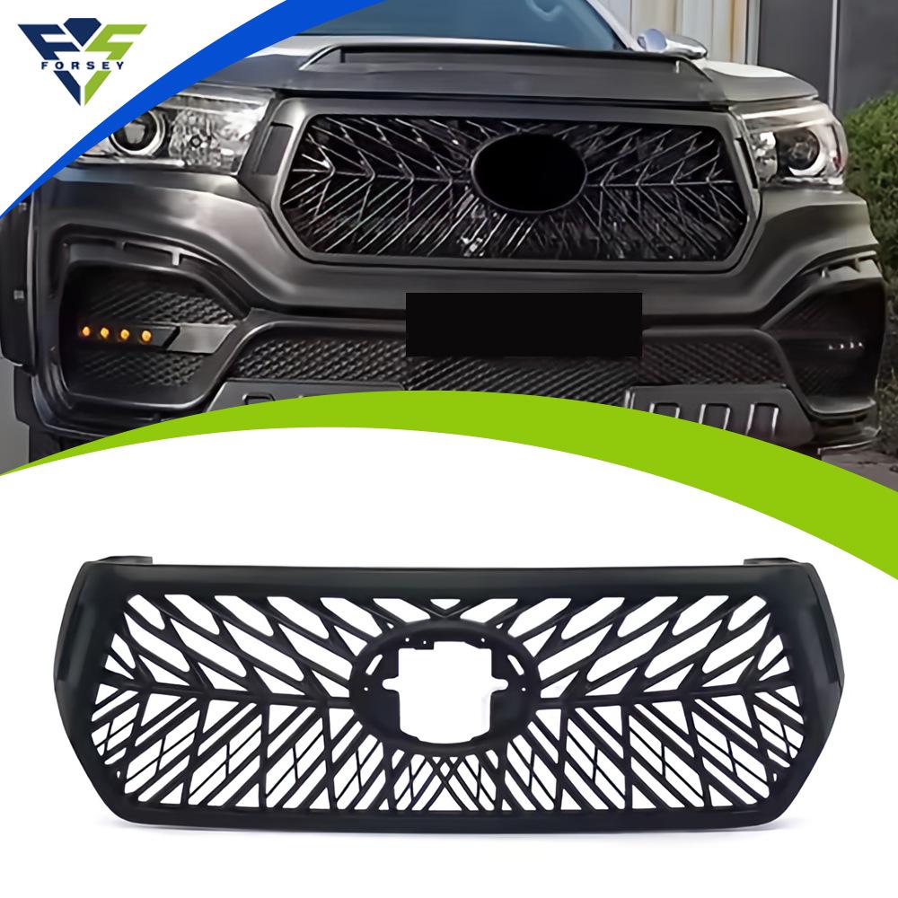 2021 Hilux Rocco Matte Black Front Grille