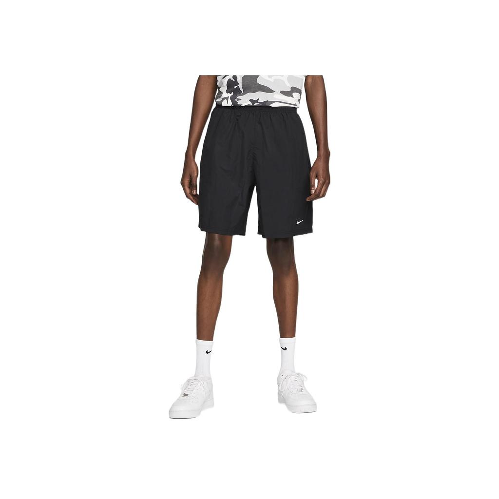 Nike Тканые шорты Solo Swoosh черные/белые мужские уличная одежда DX0749-010
