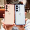 Подходит для Samsung S25ULTRA Гальванизированный Полый Любовь Чехол для Мобильного Телефона A14 Силиконовый Всесторонний A54 Защитный Чехол