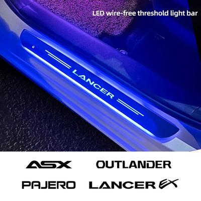 Индивидуальная беспроводная светодиодная подсветка порога салона для Outlander Lancer 9 EX ASX Pajero L200 Colt Eclipse Ralliart Delica