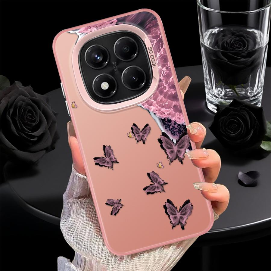 Case for Xiaomi Redmi Note 14 11 Pro A2 A1 13C 12 14C 12C 10 Note 13 12 Pro Plus Phone Cover Creative Pink Sea Butterfly