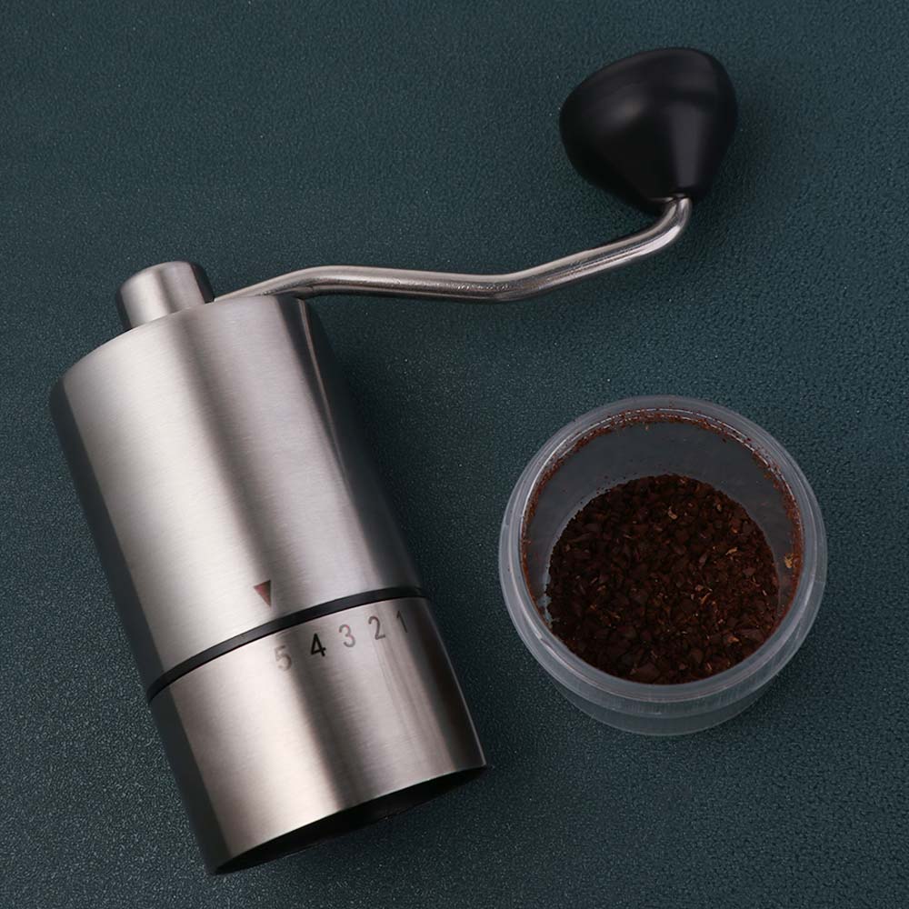 Clear Bin Manual Coffee Grinder Detachable Portable Coffee Grinding Machine Household