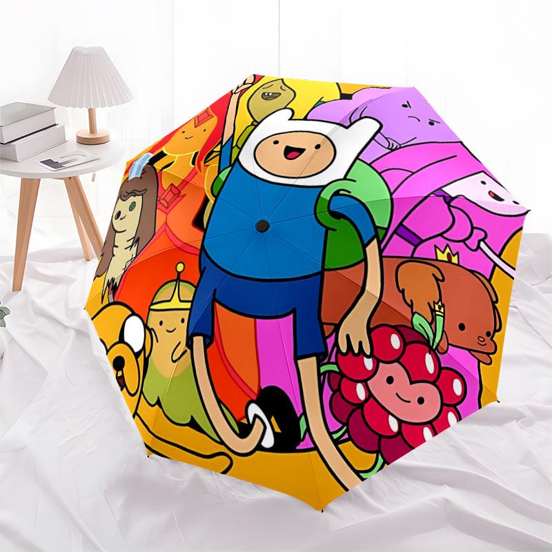 1pc Adventure Time Automatic Open/Close Umbrella, Christmas Gift for Men Women, Daily Travel Outdoor Use yy251101209