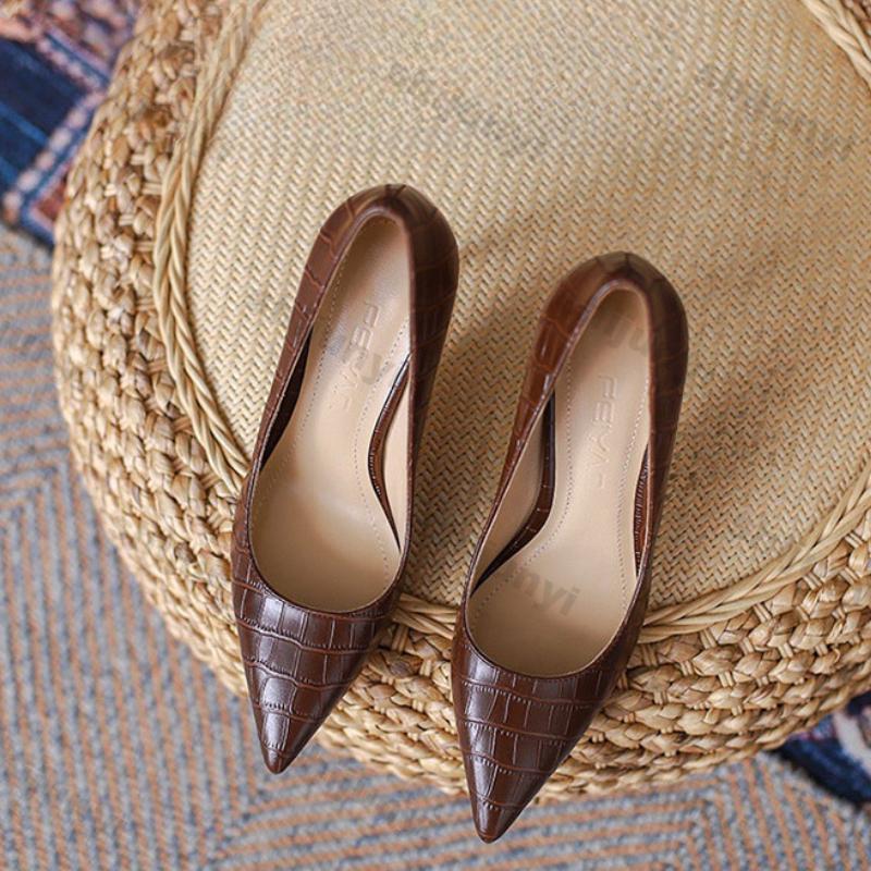 Fashion Fashion Stiletto Heel Pumps for Women Spring New Comfort Sexy Pointed Solid Color Shoes Ladies Design High Heels Single Shoes