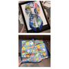 Vintage French Style Oil Painting Flower Silk Scarf Elegant Women Neck Scarf