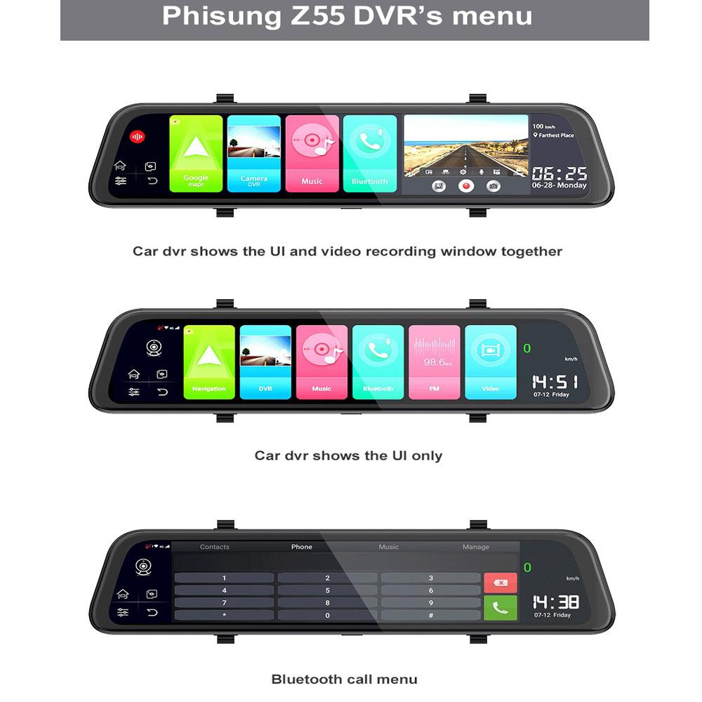 Автомобильный видеорегистратор на базе Android, зеркало/автомобильный регистратор GX9, Android 8.1, 4G, Wi-Fi, GPS-навигация, двойной объектив, с функцией GPS-радара и удаленным мониторингом