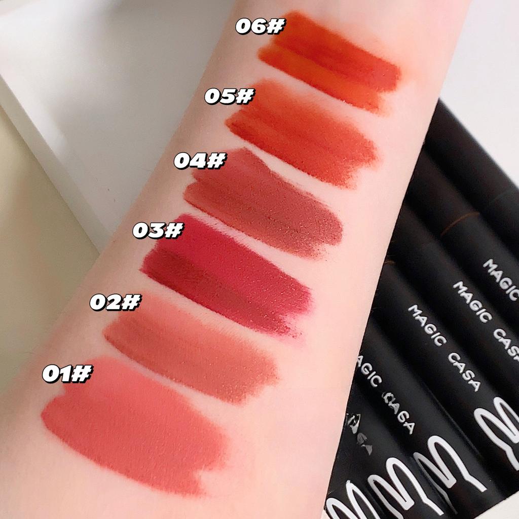 6 шт. матовая помада для губ Dark Rabbit Series Lip Mud, набор для женской губной помады