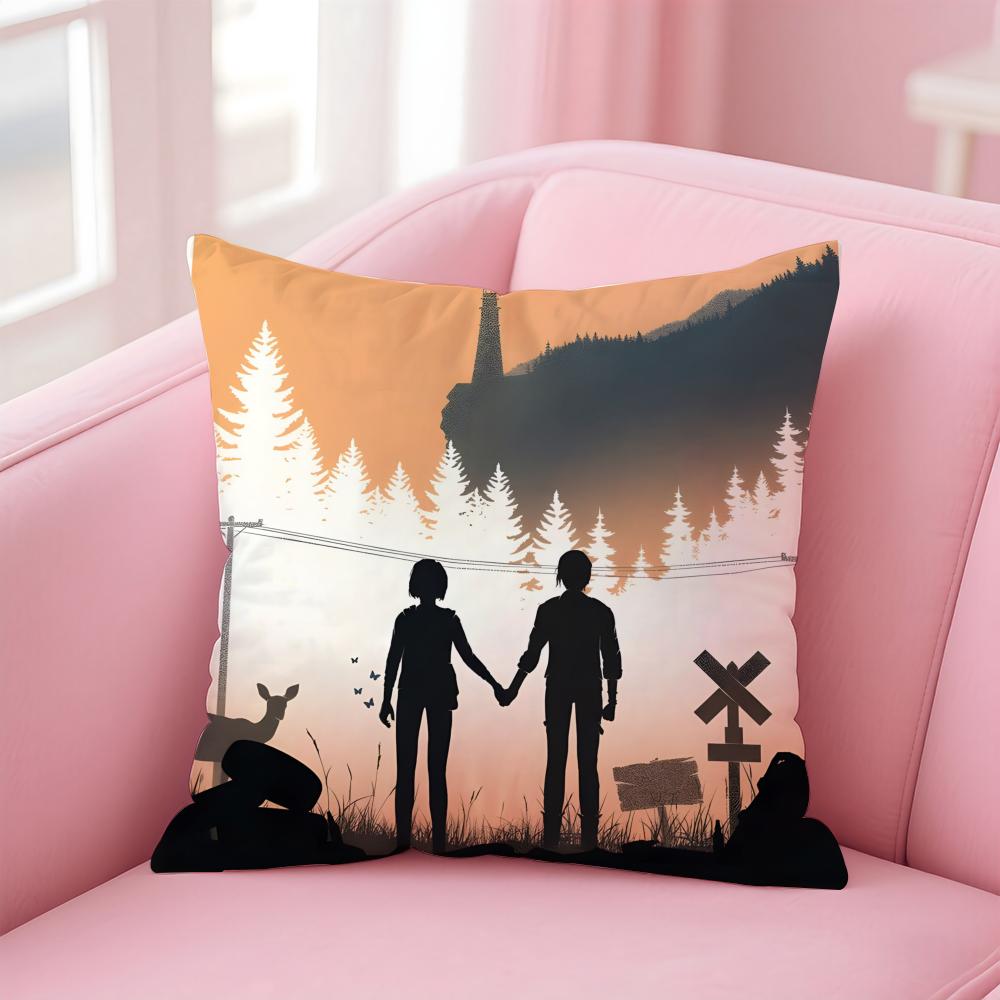 Story Life Is StrangeL Game Cushion Cover Pillow Case Soft Skin Friendly Fabric Concealed Zipper