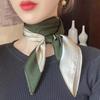 71 шелковый платок квадратный платок высокая чувственность, корейская мода универсальный профессиональный имитация шелка маленький платок ретро с принтом шелковый платок женский