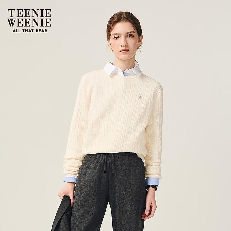 Teenie Weenie Women's Bear Cable Knit Sweater