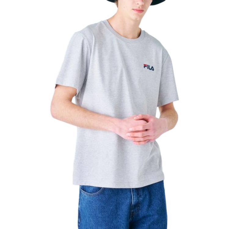 Fila Футболки Унисекс Серые С круглым вырезом Умеренный Прямой крой FS2RSF2101X-LML