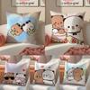 Cartoon Role Bubu & Dudu Couple Pillow Case Comfort Sofa Bed Silky Elegant Invisible Zipper Decorative Cushion Cover